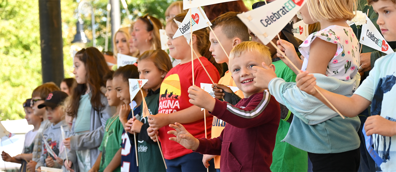 Children at district event